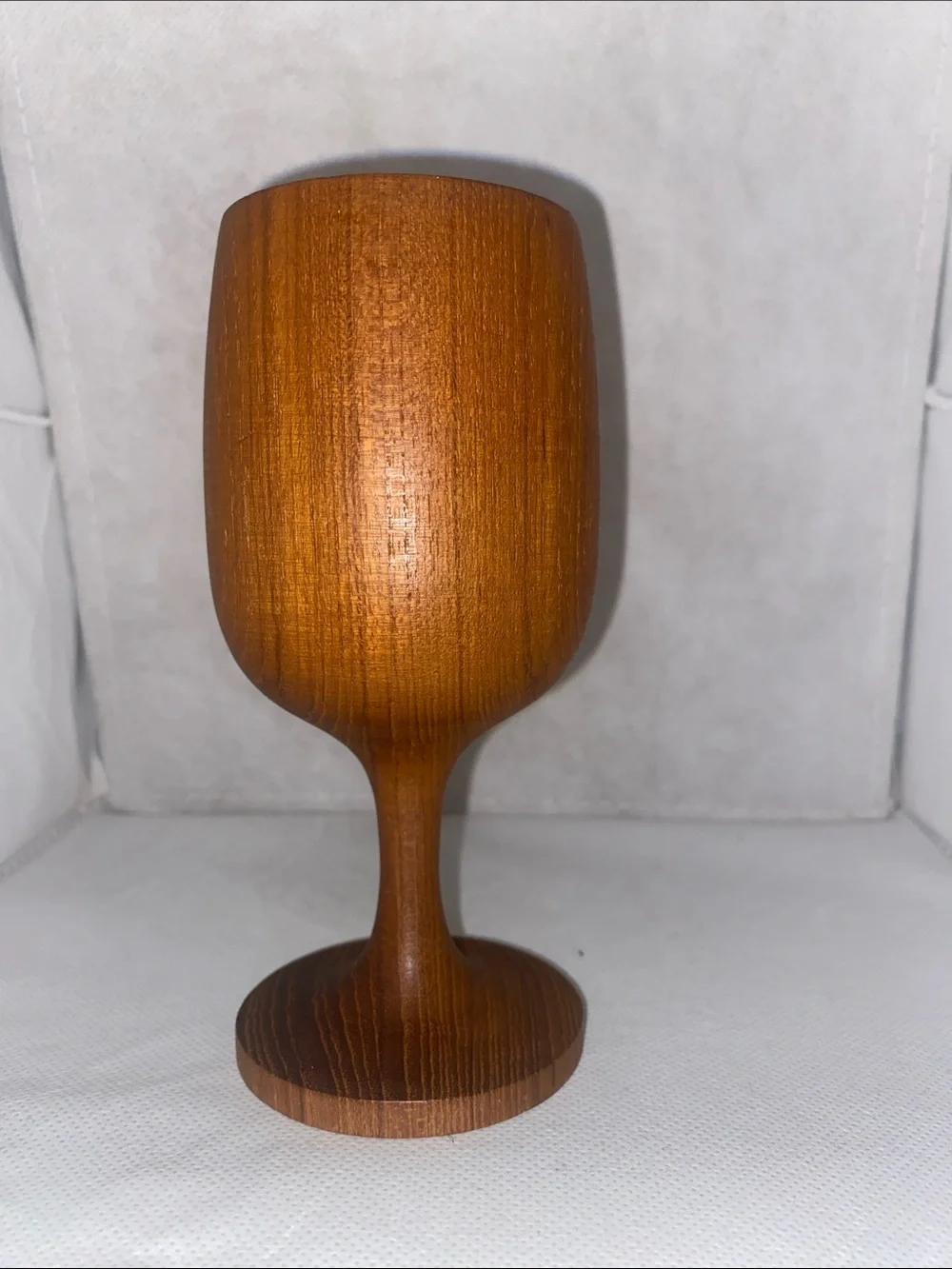 Teakwood Goblet Wine Glass - Brown